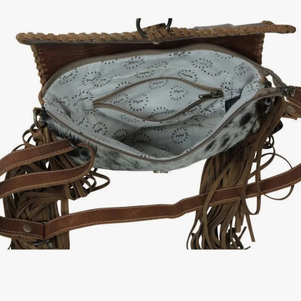 Myra Women's Propinquity Leather Fringe Purse - Picture 4 of 7